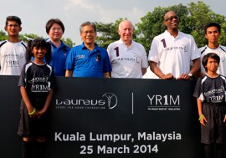 Bobby Charlton and Edwin Moses announce Laureus Grassroots Legacy for Malaysia