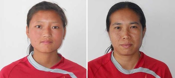 Lako Phuti Bhutia and Oinam Bembem Devi