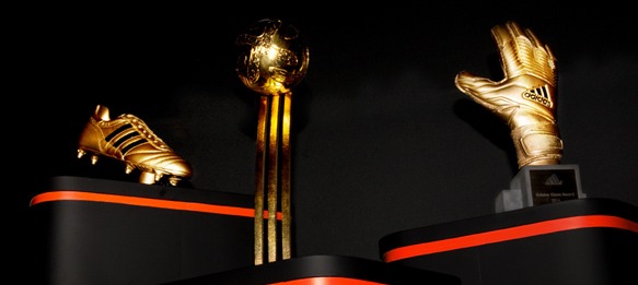 2014 FIFA World Cup Golden Ball, Golden Boot & Golden Glove trophies