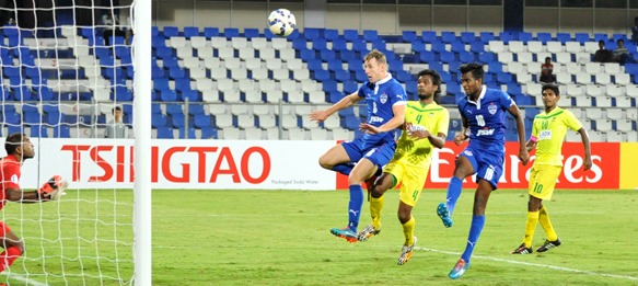 Shankar Sampingiraj scores Bengaluru FC's winner in an AFC Cup encounter