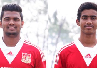 Dimple Bhagat and Md. Ashique Kuruniyan (Peninsula Pune Football Club Academy)