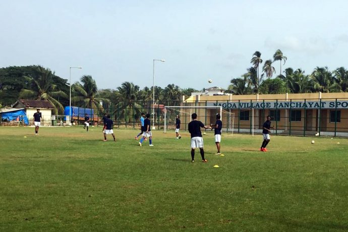 Minerva Academy FC during a practise session.