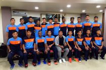 The AIFF U-19 Academy Boys with Indian national team striker Jeje Lalpekhlua.