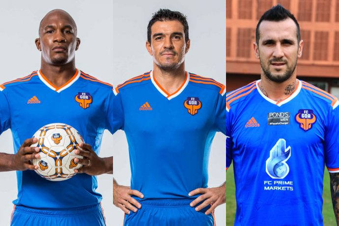FC Goa stars Gregory Arnolin, Luciano Sobrosa and Rafael Coelho
