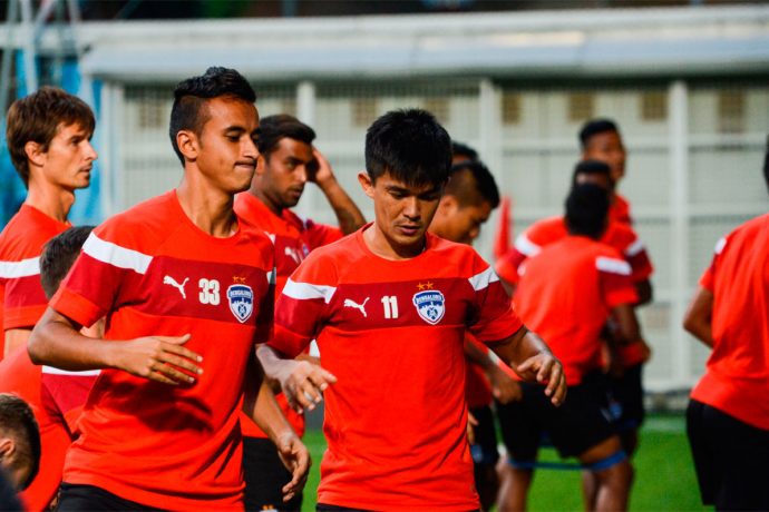 Bengaluru FC players during a training session.