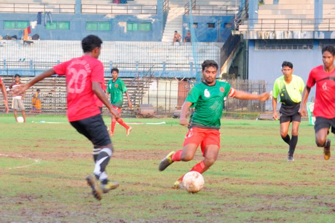FAO 1st Division League encounter between Sunrise Club and Radha Raman Club.