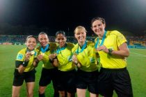 AFC Referees Special Award 2016 for India's Uvena Fernandes (Photo courtesy: AIFF Media)