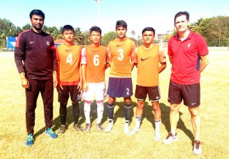 Four boys selected from FIFA U-17 World Cup Scouting Camps for U-16 Youth League players (Photo courtesy: AIFF Media)