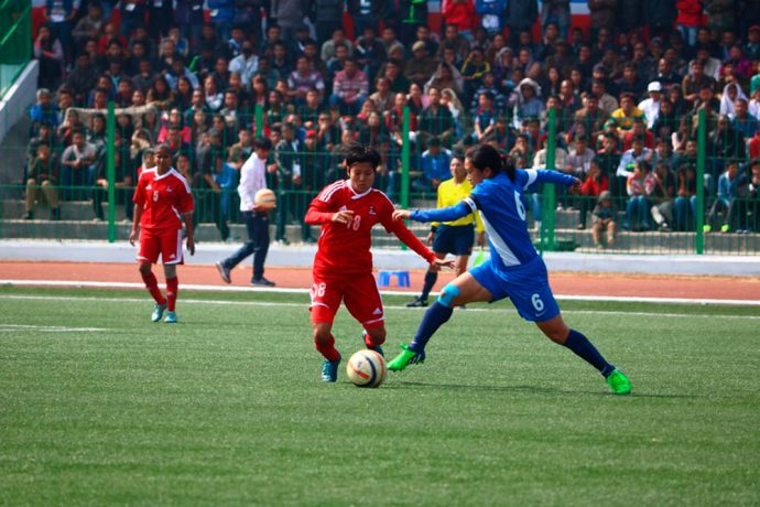 Match action from an Indian Women's National Team encounter. (Photo courtesy: AIFF Media)