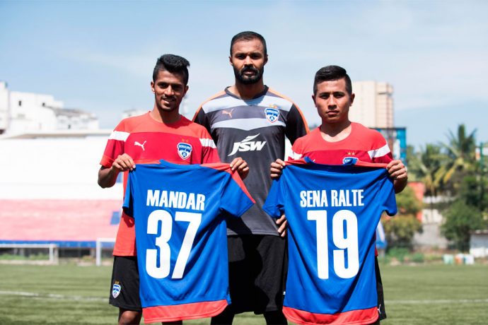 Mandar Rao Dessai, Arindam Bhattacharya and Sena Ralte join Bengaluru FC (Photo courtesy: Bengaluru FC)