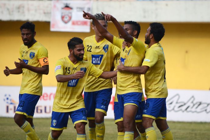 Mumbai FC players celebrating a goal (Photo courtesy: I-League Media)