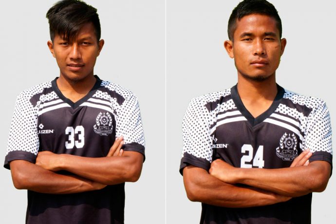 Mohammedan Sporting's new signings Rochhingpuia and Vanlalbia (Photo courtesy: Mohammedan Sporting Club)