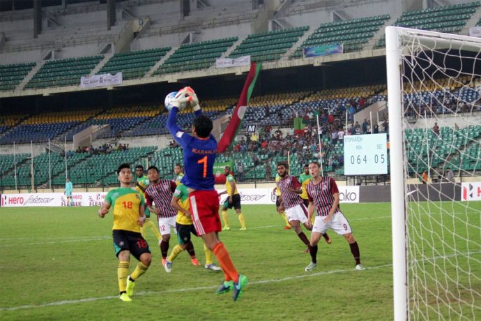 Match action during the I-League encounter Chennai City FC v Mohun Bagan AC. (Photo courtesy: I-League Media)