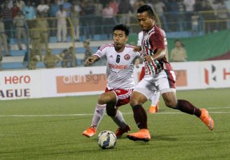 India and Mohun Bagan star Jeje Lalpekhlua in action against Shillong Lajong (Photo courtesy: Shillong Lajong FC)