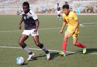 Match action during the Second Division League encounter Mohammedan Sporting Club v Southern Samity. (Photo courtesy: Mohammedan Sporting Club)