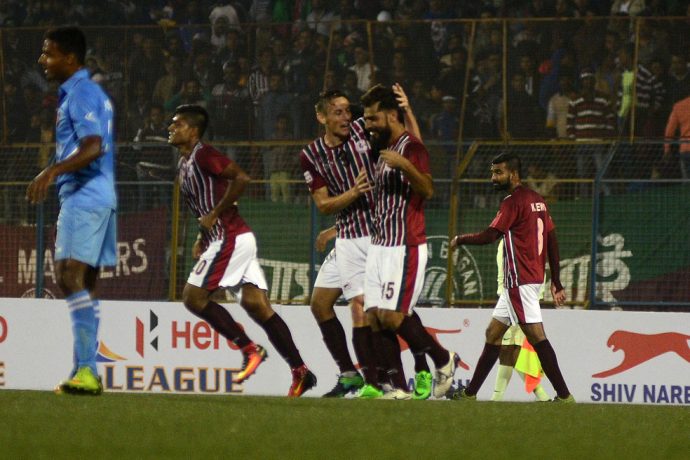 Mohun Bagan AC players celebrating (Photo courtesy: I-League Media)