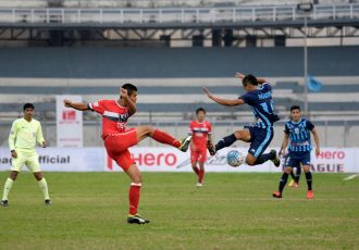 Match action during the I-League encounter Minerva Punjab FC v DSK Shivajians FC (Photo courtesy: I-League Media)