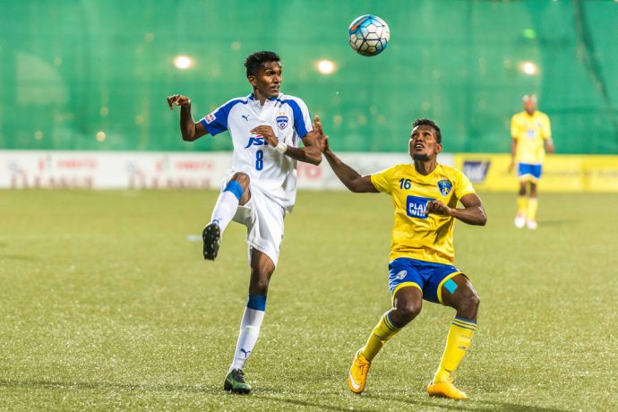 Bengaluru FC midfielder Lenny Rodrigues in action at The Cooperage Stadium, in Mumbai (Photo courtesy: Bengaluru FC)