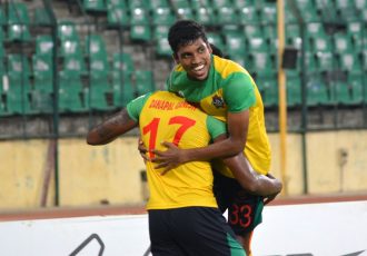 Match action during the I-League encounter Chennai City FC v East Bengal Club (Photo courtesy: I-League Media)