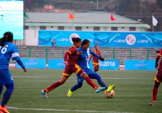 Indian Women's national team match action (Photo courtesy: AIFF Media)