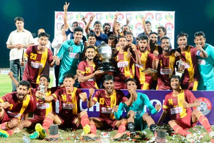 West Bengal beat Goa to lift the 71st Santosh Trophy 2017 (Photo courtesy: AIFF Media)
