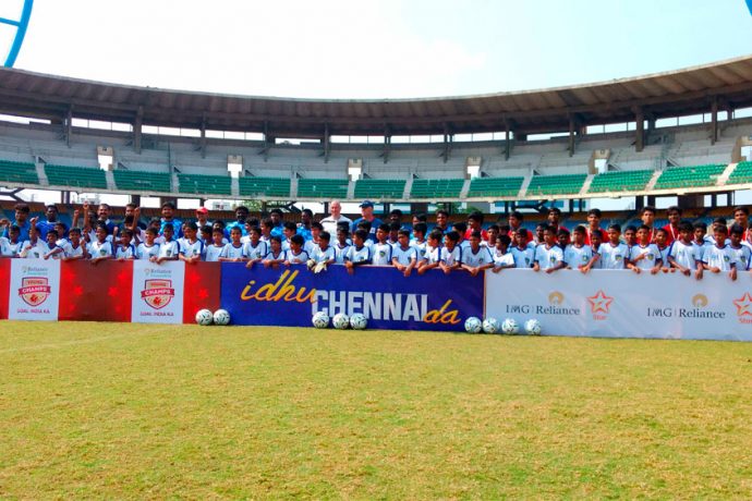 Chennaiyin FC conducts finals selection for Reliance Foundation Young Champs (Photo courtesy: Chennaiyin FC)