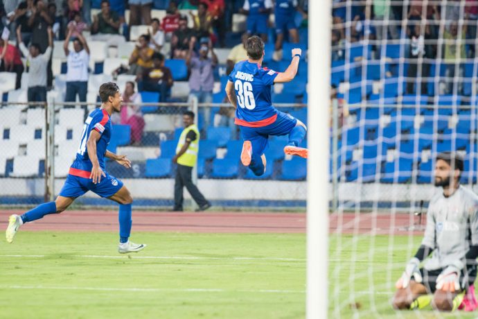 Marjan Jugović the hero as Bengaluru FC beat Aizawl FC (Photo courtesy: Bengaluru FC)