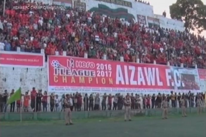 I-League champions Aizawl FC honoured with a champions parade and reception at Lammual