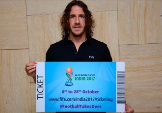 FIFA U-17 World Cup India 2017 tickets launched by Carles Puyol (Photo courtesy: FIFA U-17 World Cup India 2017 LOC)