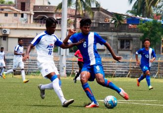 U-18 I-League match action action between AIFF Elite Academy (Goa) and Bengaluru FC. (Photo courtesy: AIFF Media)