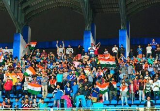 Indian football fans cheering for the Indian national team (Photo courtesy: AIFF Media)