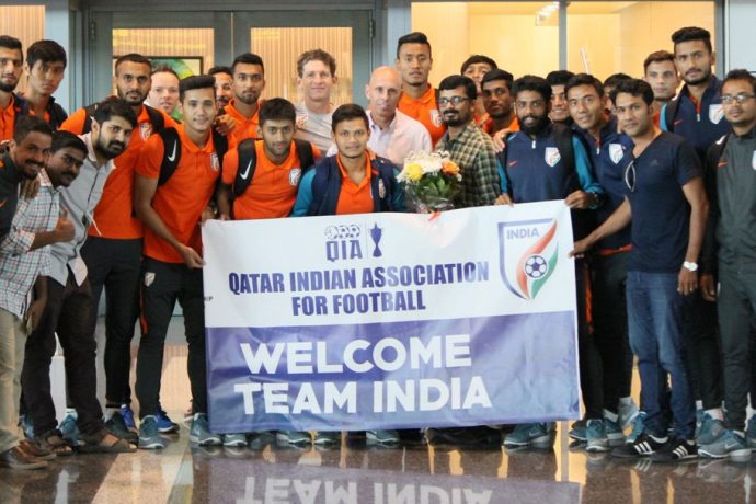 India U-23 national team receive warm welcome in Qatar (Photo courtesy: AIFF Media)