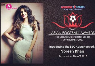 Noreen Khan to co-host the 2017 Asian Football Awards on November 14 (Photo courtesy: Inventive Sports)