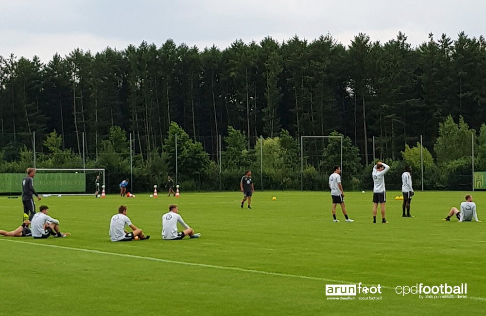 VfL Wolfsburg summer training camp at the Hotel-Residence Klosterpforte in Marienfeld, Germany.