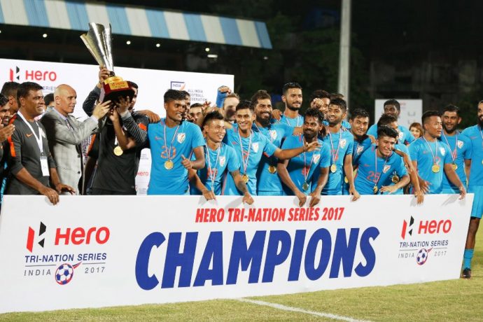 India are Hero Tri-Nation Football Series 2017 champions (Photo courtesy: AIFF Media)