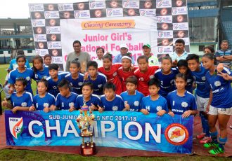 Manipur win Junior Girls National Championship 2017 (Photo courtesy: Football Association of Odisha)
