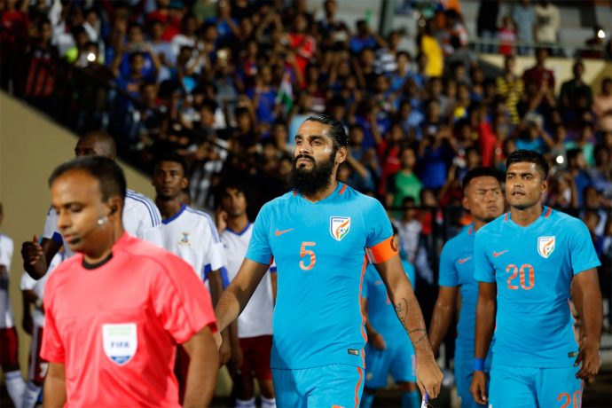 Indian national team star defender Sandesh Jhingan (Photo courtesy: AIFF Media)