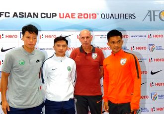 AFC Asian Cup UAE 2019 Qualifier India v Macau pre-match press conference with Indian national team coach Stephen Constantine and captain Sunil Chhetri. (Photo courtesy: AIFF Media)