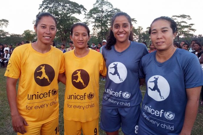 Indian Women's internationals invited to UNICEF Children's Day Programme (Photo courtesy: AIFF Media)