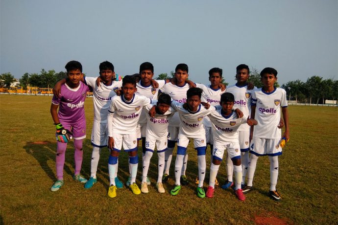 Chennaiyin FC U-13 team ahead of an U-13 Youth League match (Photo courtesy: Chennaiyin FC)
