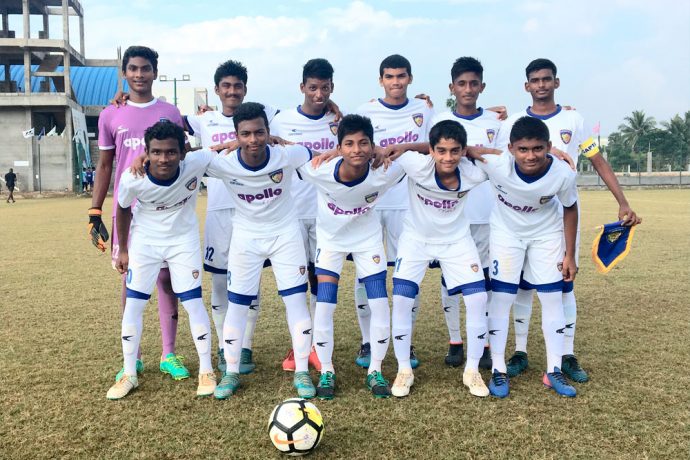 Chennaiyin FC U-15 team in the U-15 Youth League (Photo courtesy: Chennaiyin FC)