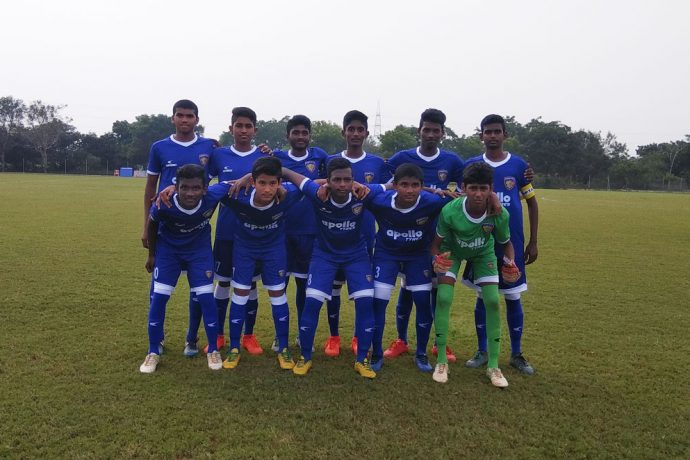 Chennaiyin FC U-15 team in the U-15 Youth League (Photo courtesy: Chennaiyin FC)
