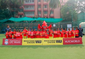 Liverpool FC and Western Union host free football clinics for Underprivileged Children in Mumbai (Photo courtesy: Western Union)