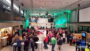 Fans before the DFB-Pokal draw at the Deutsches Fußballmuseum in Dortmund. (© CPD Football)
