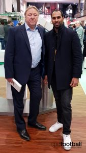 Horst Hrubesch (Director of Sports, DFB) and Chris Punnakkattu Daniel (© CPD Football)