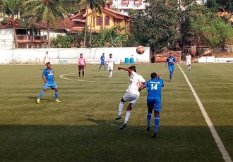 Panjim Footballers came from behind to hold Dempo Sports Club to a 2-2 draw in a Goa Professional League game. (Photo courtesy: Goa Football Association)