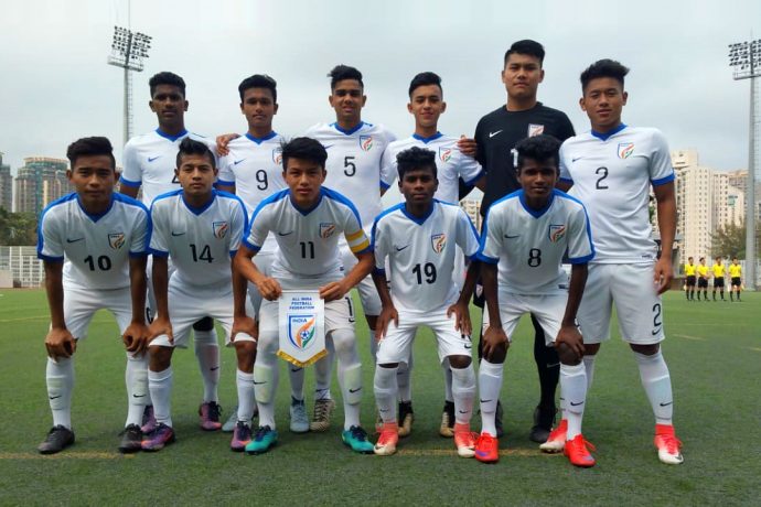 India U-16 National Team at the Jockey Club International Youth Invitational Football Tournament 2018 (Photo courtesy: AIFF Media)