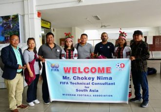 Mizoram welcomes FIFA Technical Consultant Chokey Nima (Photo courtesy: Mizoram Football Association)