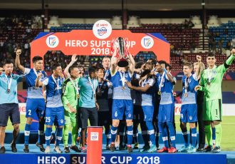 Bengaluru FC players celebrating their 2018 Hero Super Cup win. (Photo courtesy: Bengaluru FC)