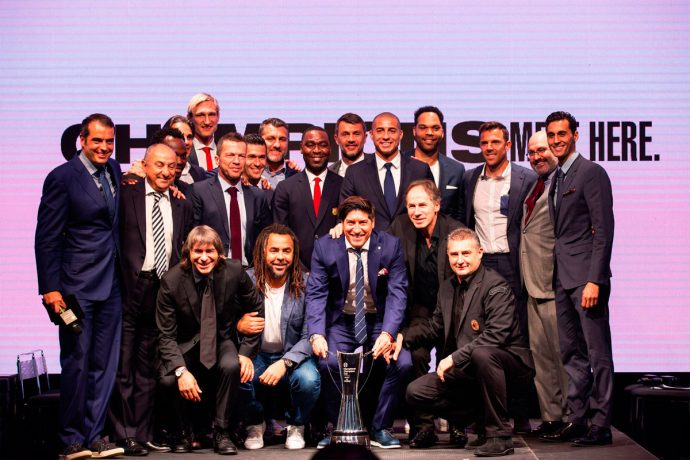 Football legends gathered in Miami to announce the official 2018 International Champions Cup presented by Heinekin. Matches will be scheduled between July 20 and August 12, featuring many of the world’s top players. (Photo courtesy: PRNewsfoto/RELEVENT)